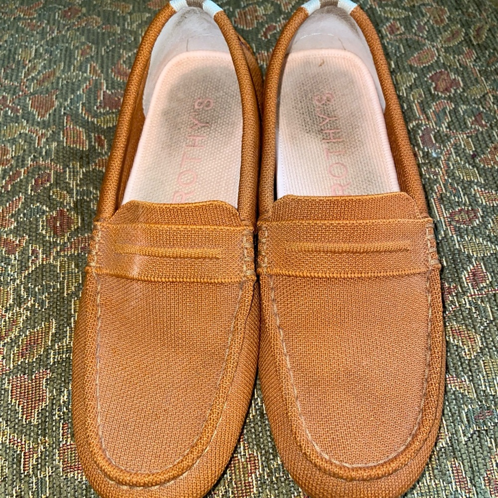 Rothy’s the driver slip ons penny loafers burnt orange size 7.5